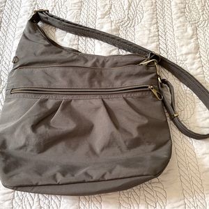 Travelon crossbody purse dark gray NWOT